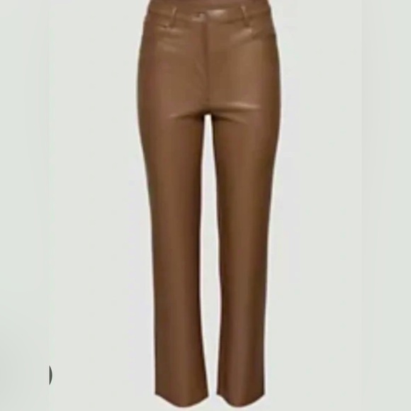 Aritzia Wilfred Melina Ankle Vegan Leather Pant Size 4 - Picture 1 of 6